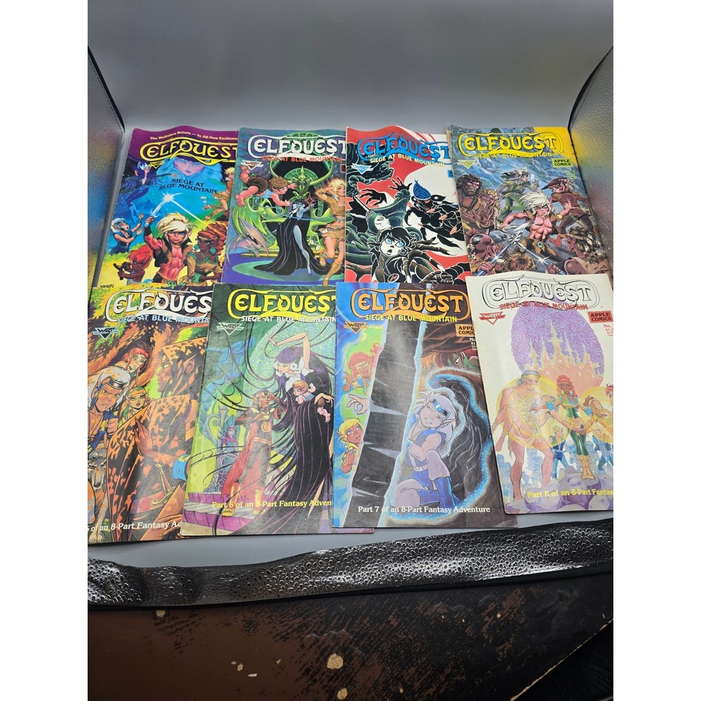 Elfquest Siege at Blue Mountain 1-8 Comic Lot Apple‎ Comics Wendy Pini 1986-1988